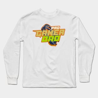 Pro Gamer Dad funny logo badge headset Long Sleeve T-Shirt